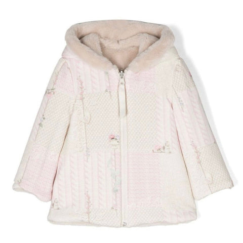 Lapin House Girls Pink Faux Fur Reversible Coat