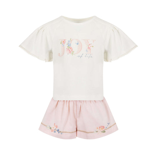 Girls Pink Joy Short Set
