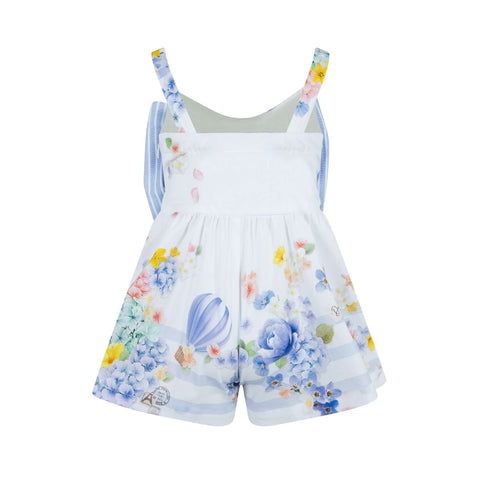 Lapin House Girls White Bow Playsuit