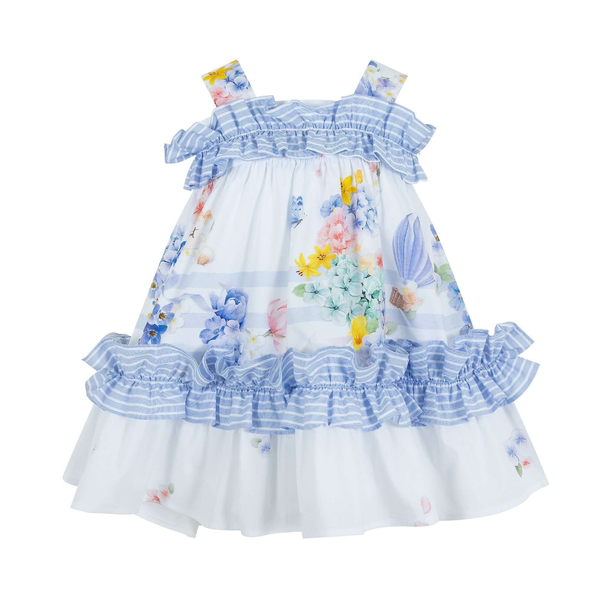 Lapin House White Floral Print Linen Dress main image 0