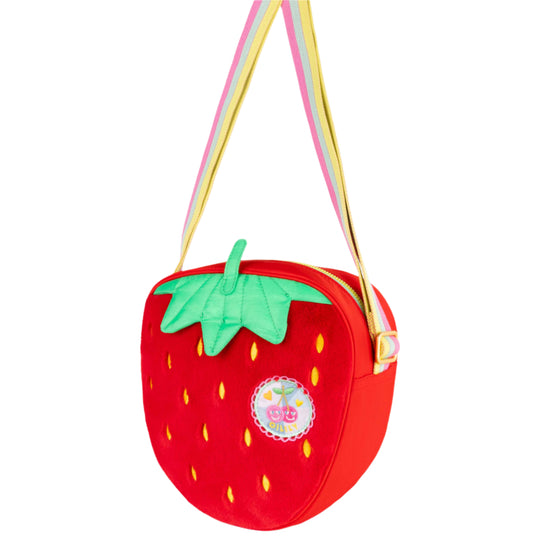 Girls Red Strawberry Shoulder Bag