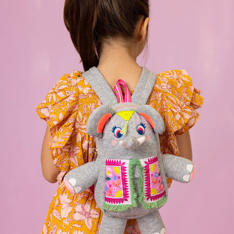Oilily Girls Grey Elephant Backpack