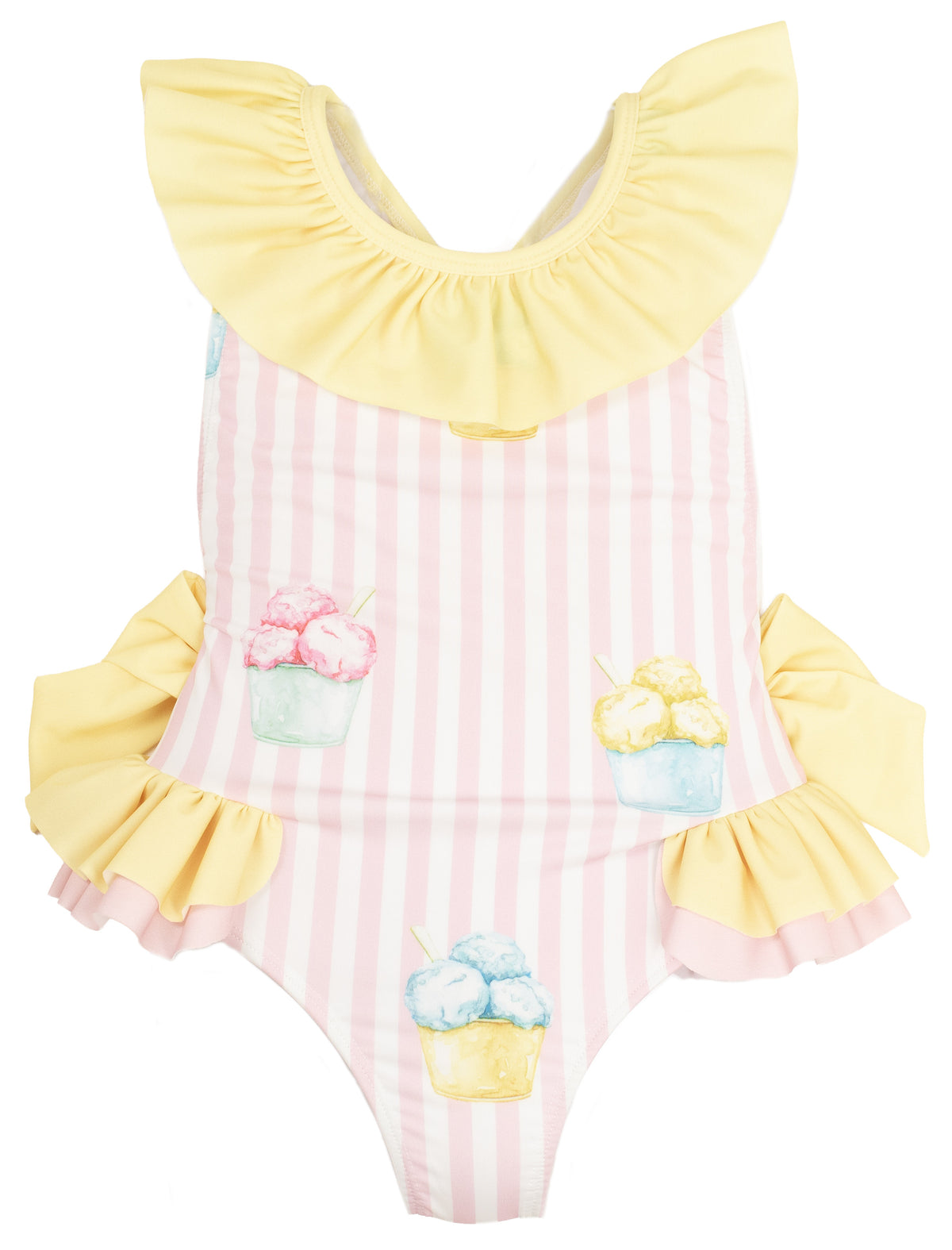 Meia Pata Girls Lemon Ice Cream Swimming Costume