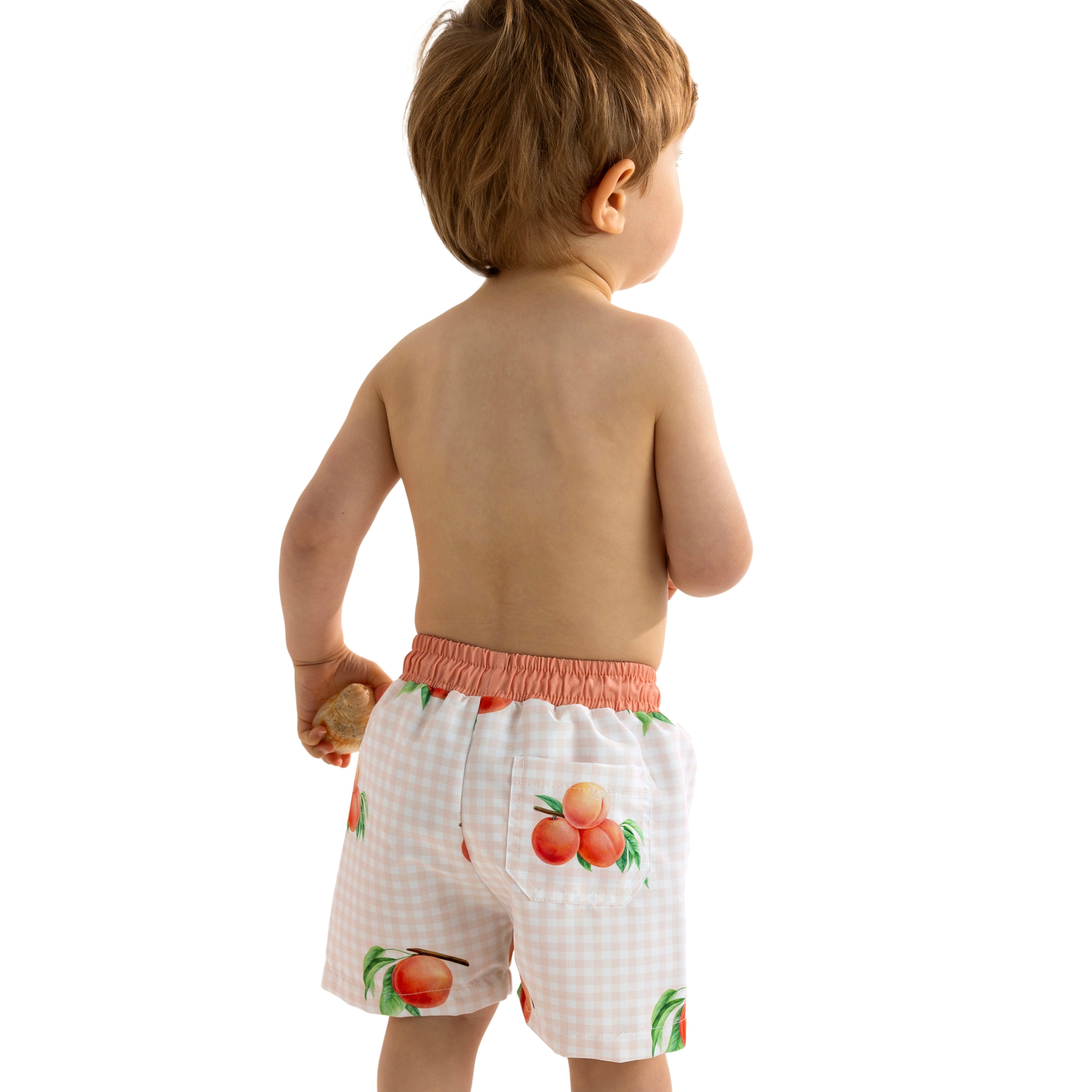 Meia Pata Boys Peach Print Short Set