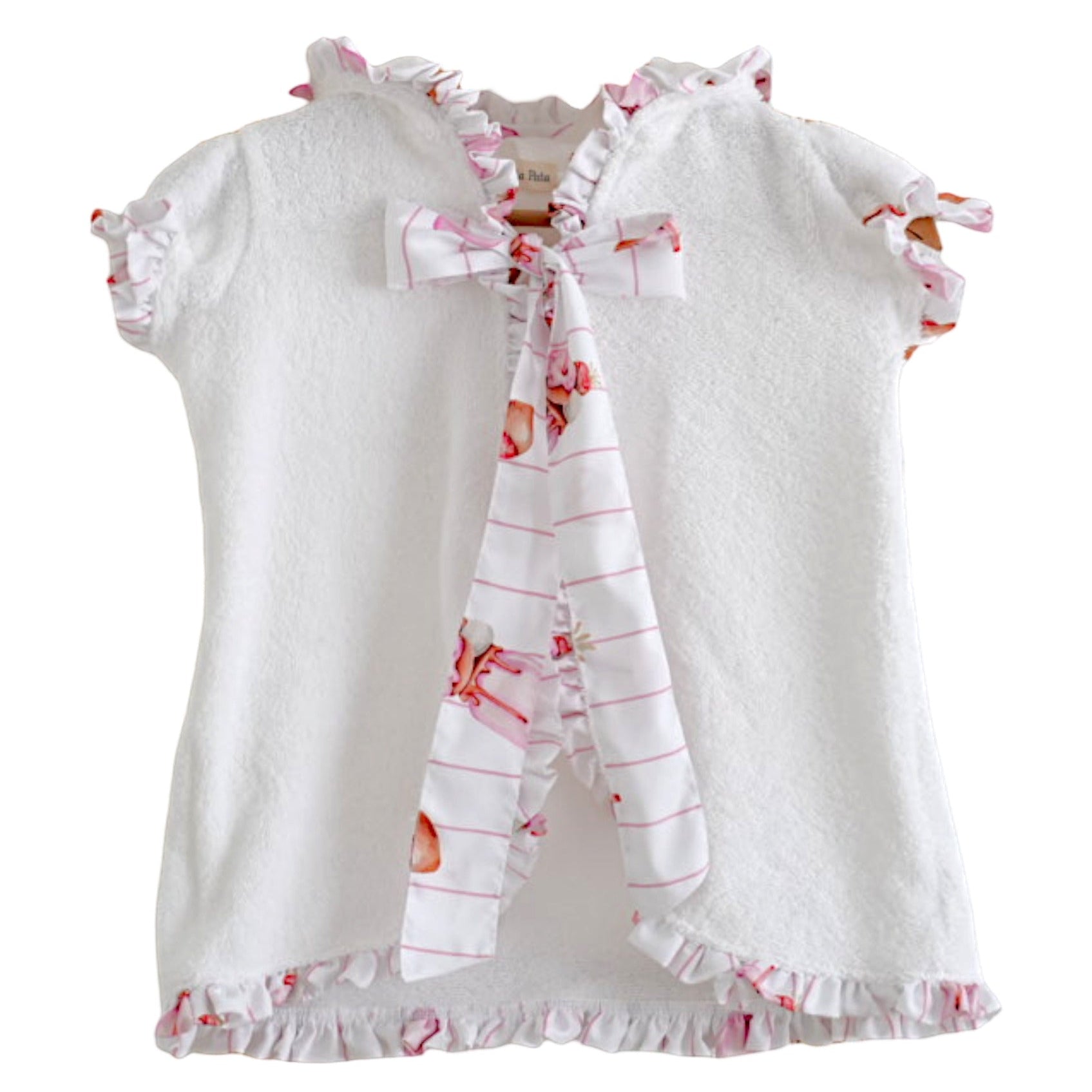 Meia Pata Girls White Milkshake Towelling Cover Up