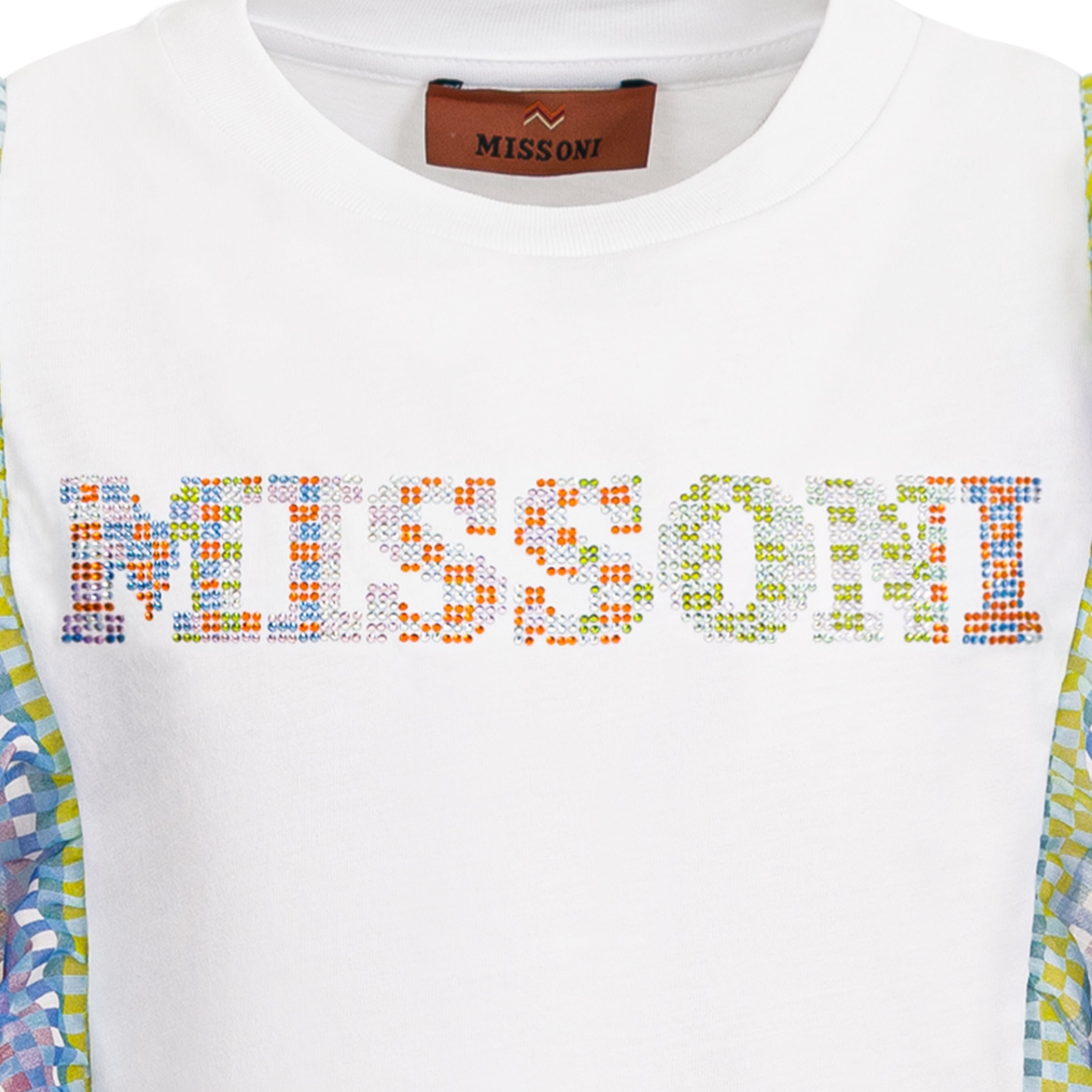 Missoni Kids Girls White Frill Dress