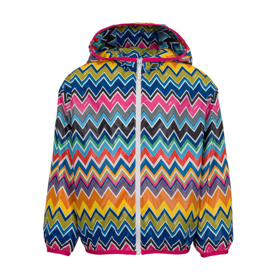 Girls Multicoloured Zig Zag Jacket