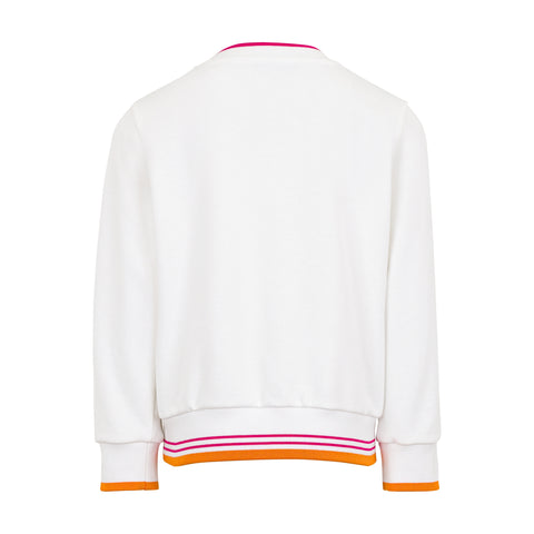 Missoni Kids Girls White Zig Zag Sweatshirt