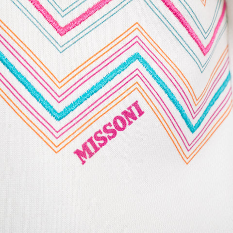 Missoni Kids Girls White Zig Zag Sweatshirt