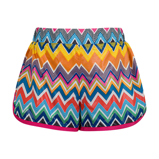Girls Multicoloured Zig Zag Shorts