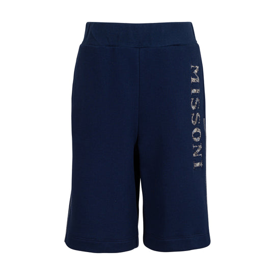 Boys Navy Logo Jersey Shorts