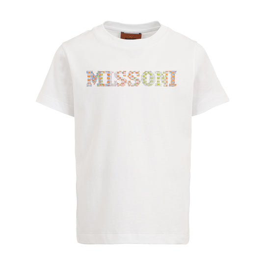 Girls White Logo T-Shirt