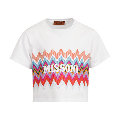 Missoni Kids Girls Pink Zig Zag T-Shirt