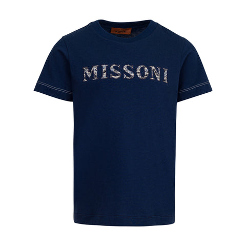 Missoni Kids Boys Navy Logo T-Shirt