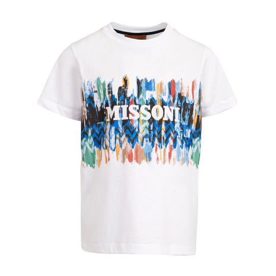 Boys White Paint T-Shirt