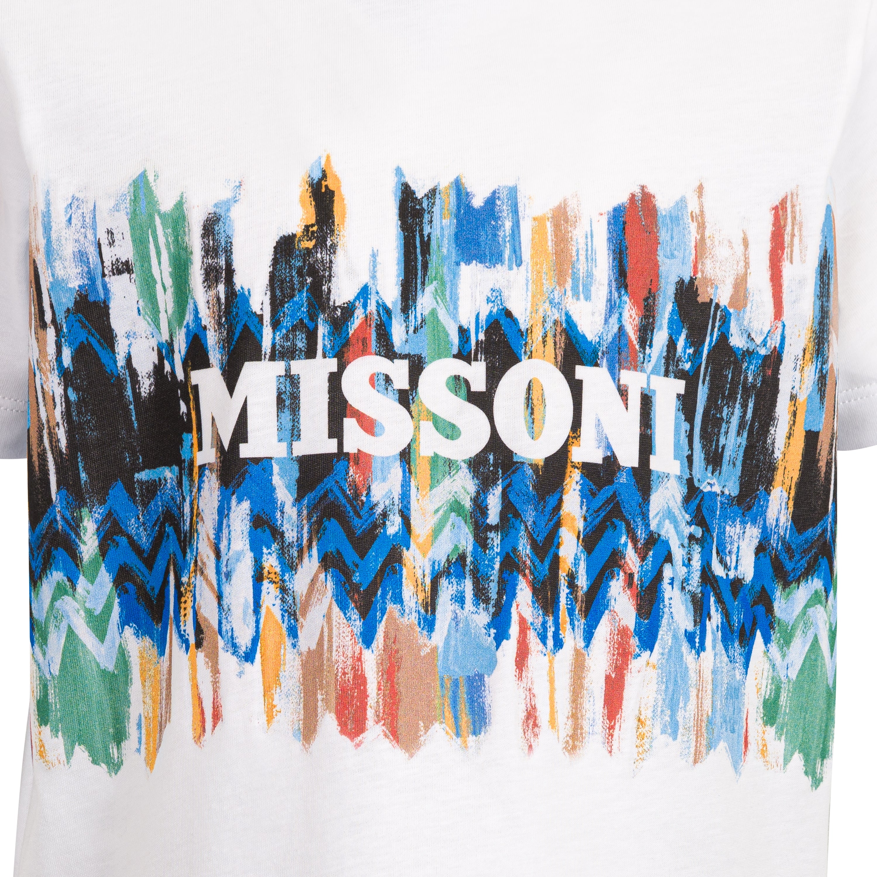 Missoni Kids Boys White Paint T-Shirt