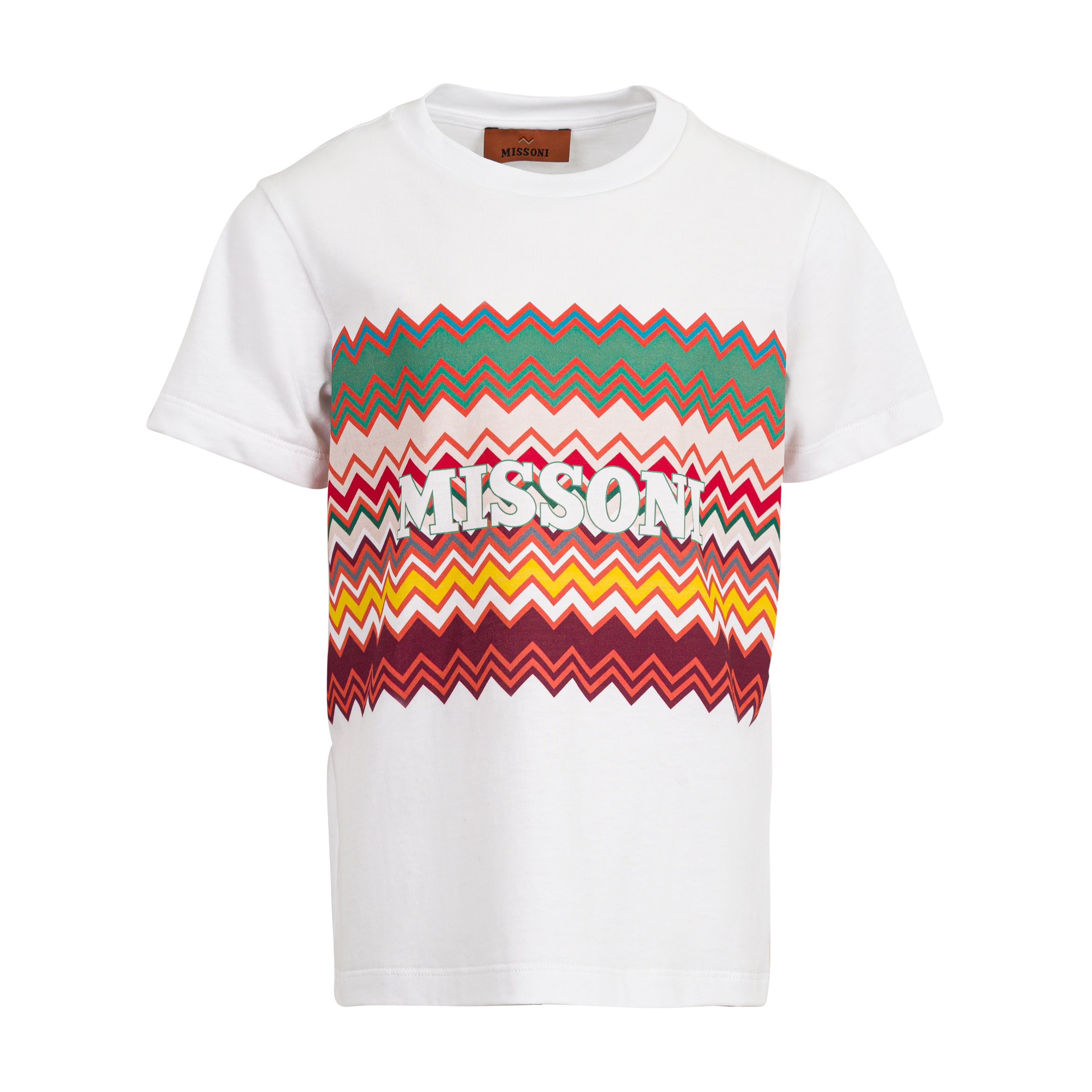 Missoni Kids Boys Maroon Zig Zag T-Shirt