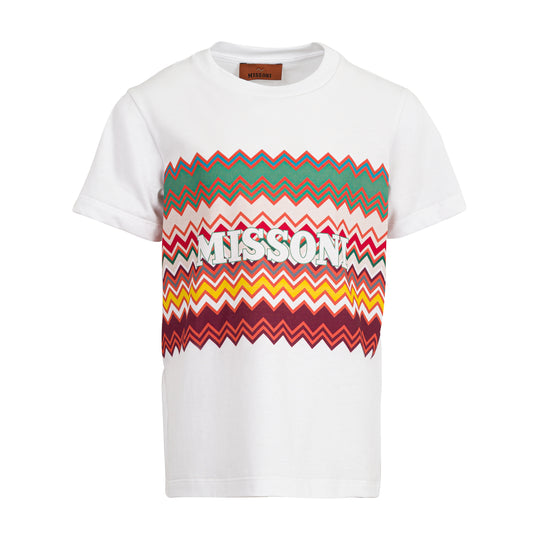 Boys Maroon Zig Zag T-Shirt