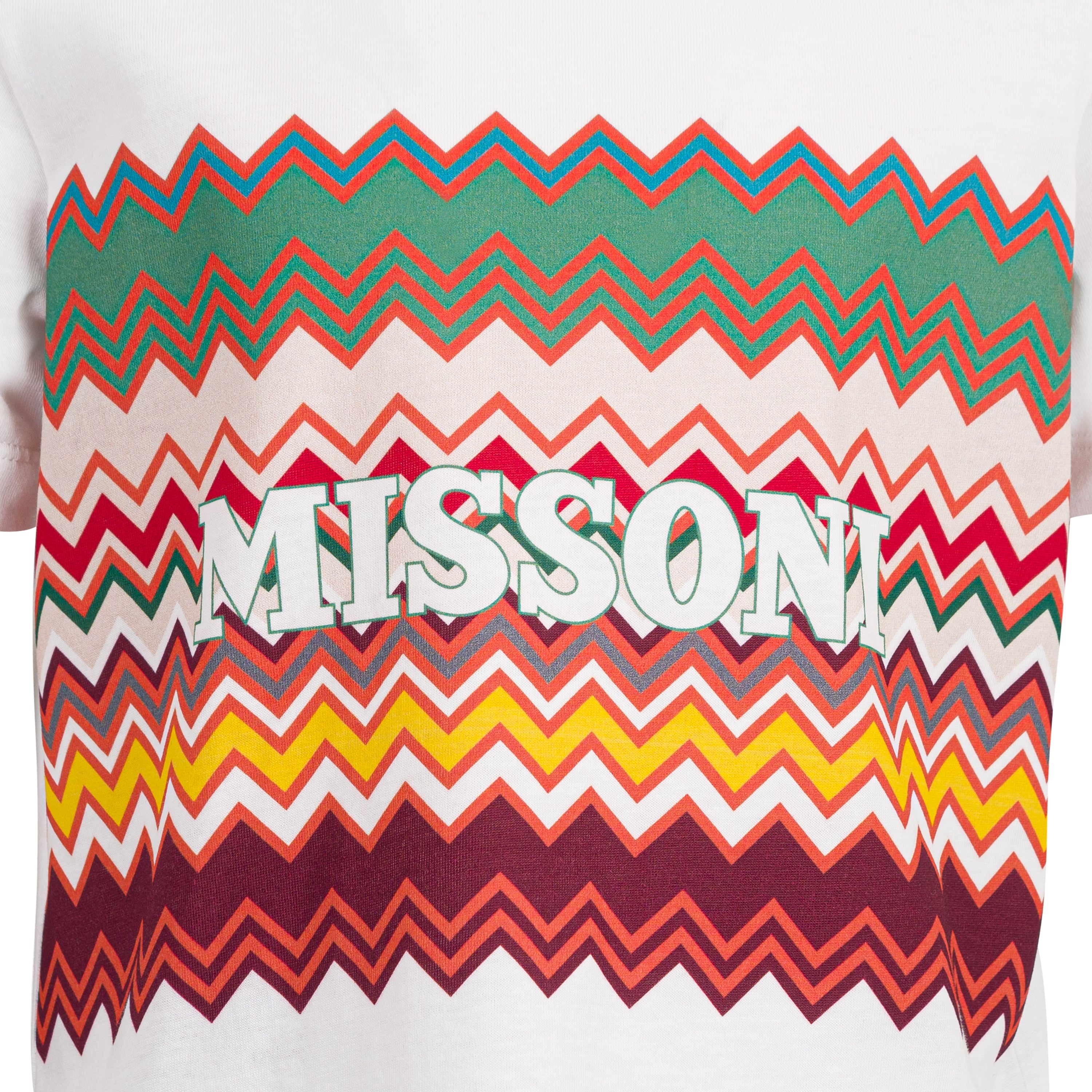 Missoni Kids Boys Maroon Zig Zag T-Shirt