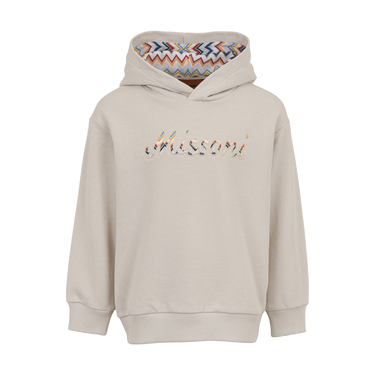 Missoni Kids Boys Beige Logo Hoodie