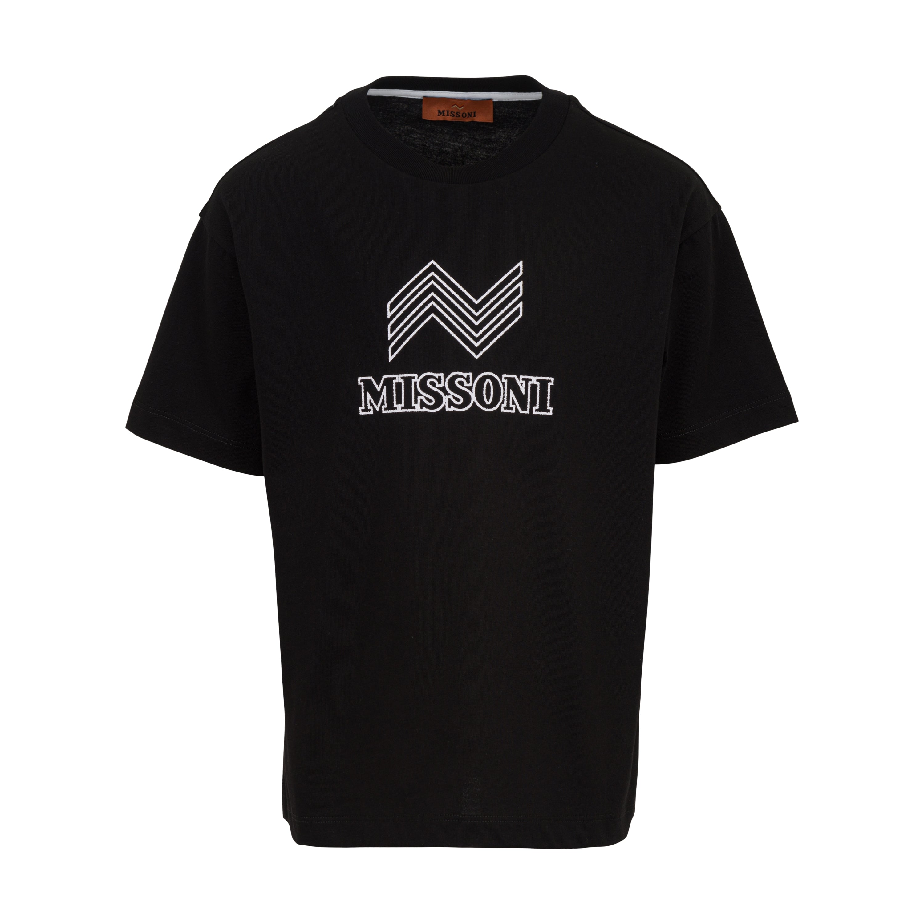 Missoni Kids Boys Black Zig Zag T-Shirt