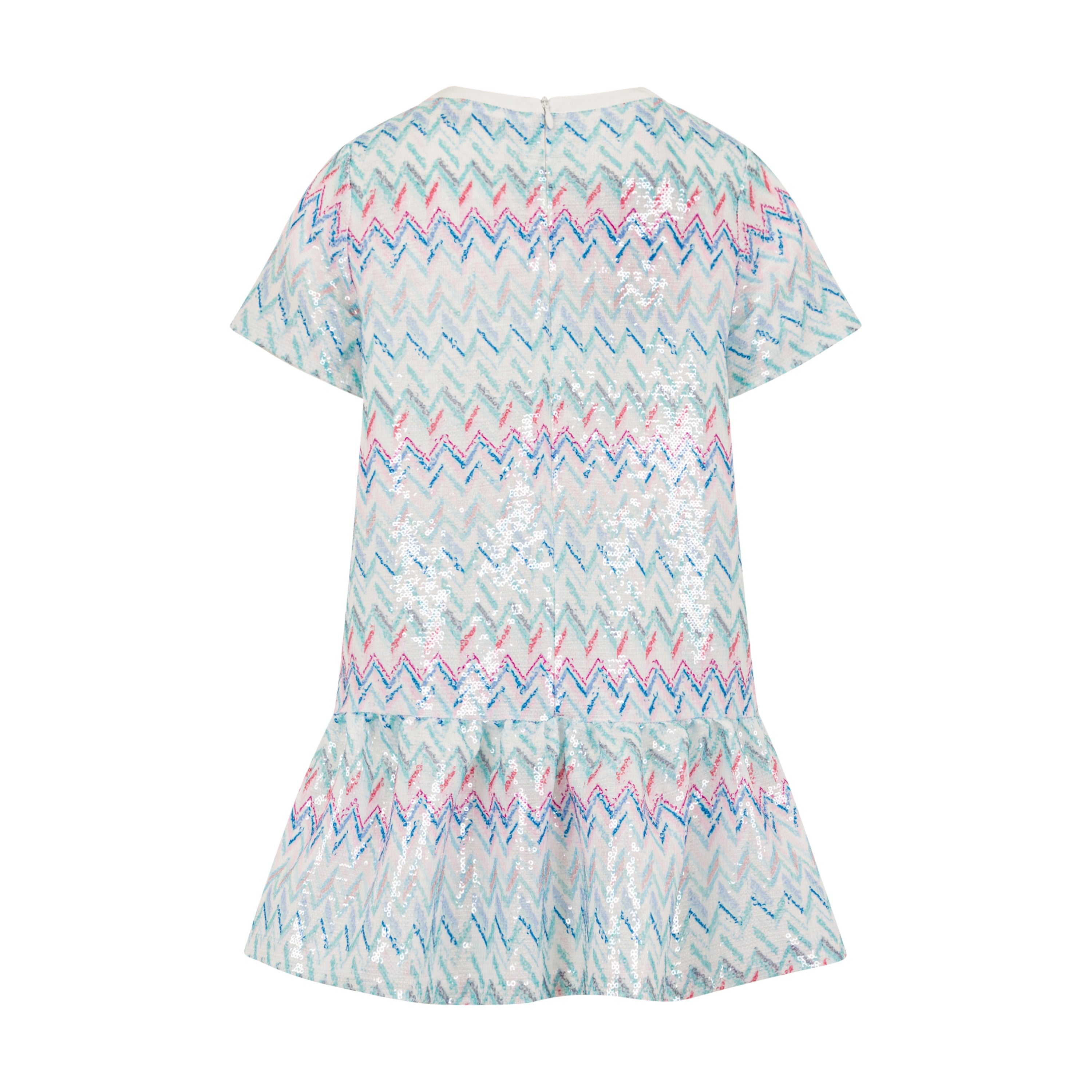Missoni Kids Girls Blue And Pink Zig Zag Dress