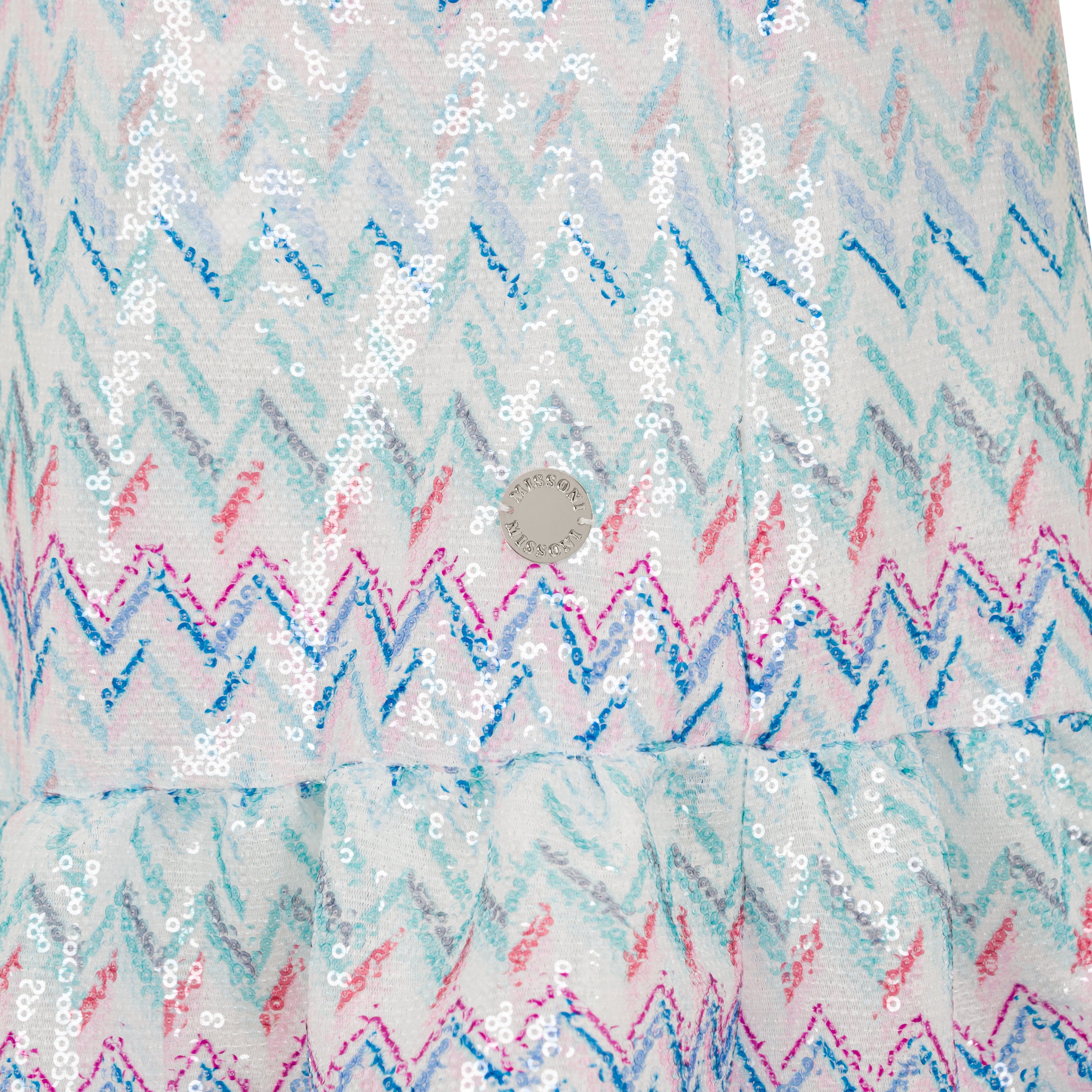 Missoni Kids Girls Blue And Pink Zig Zag Dress