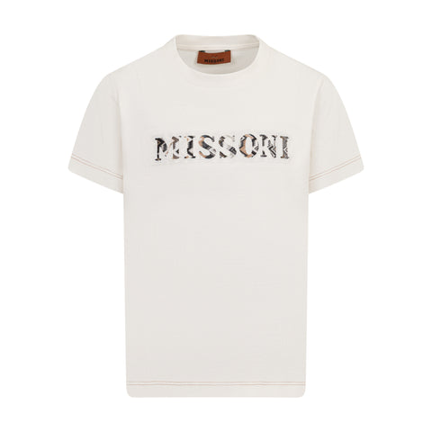 Missoni Kids Boys Ivory Logo Top