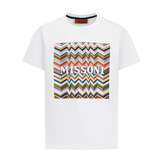 Boys White Logo Top