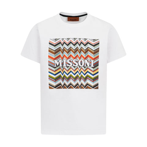 Missoni Kids Boys White Logo Top