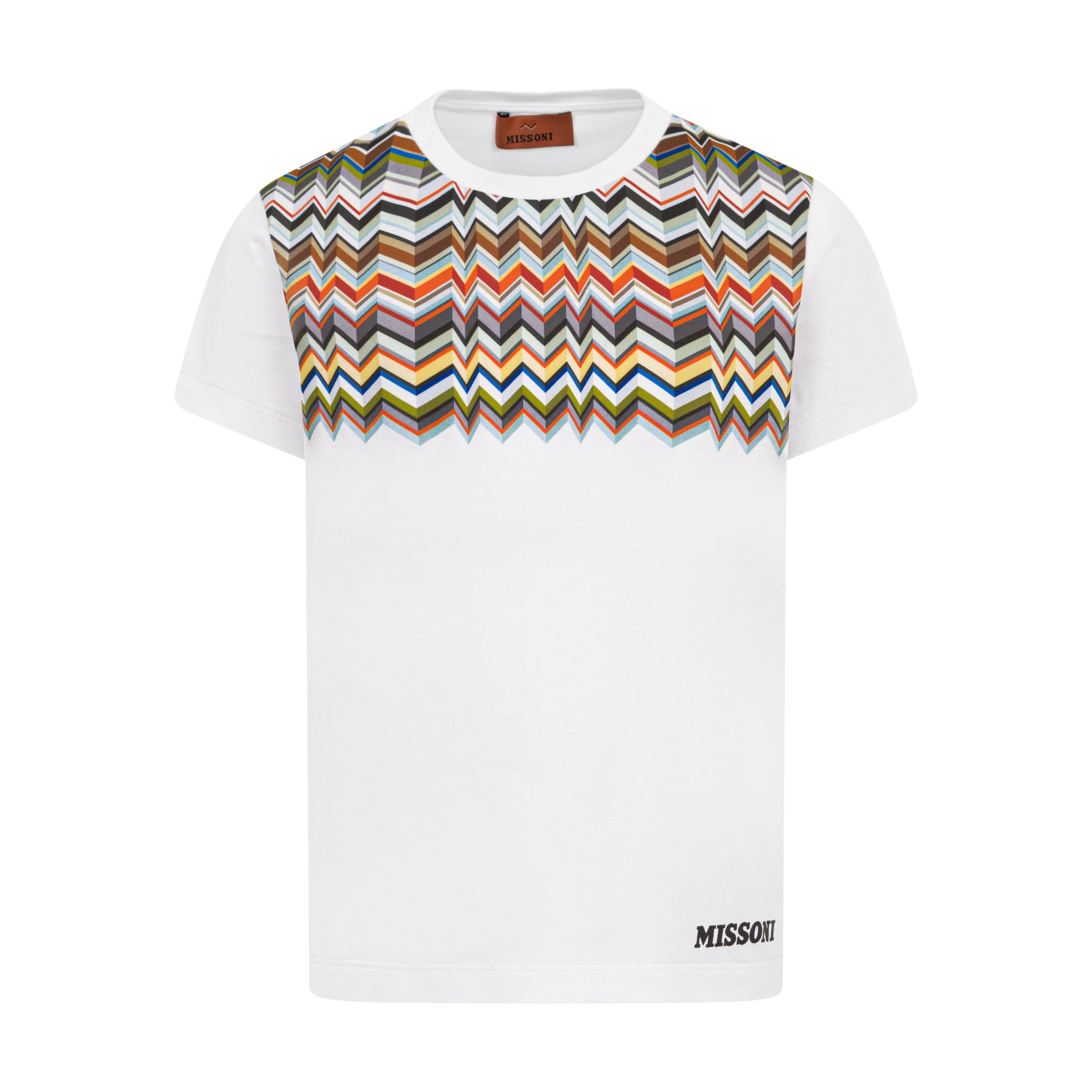 Missoni Kids Boys White Zig Zag Top