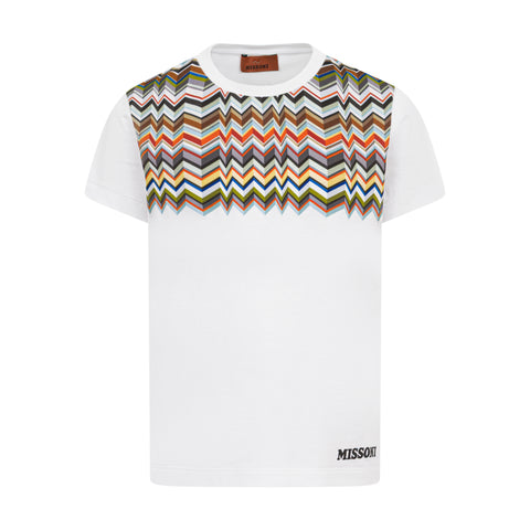 Missoni Kids Boys White Zig Zag Top