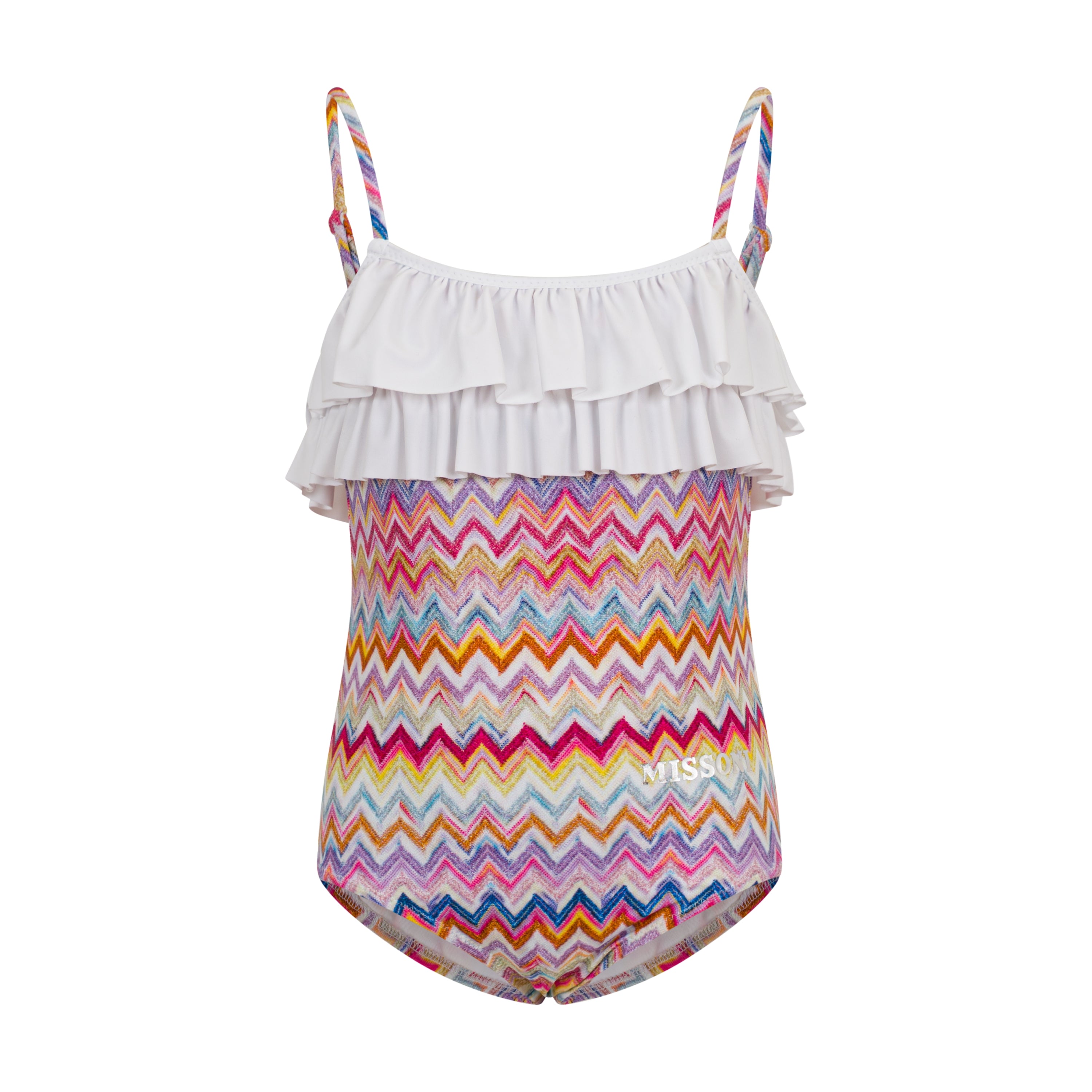 Missoni Kids Girls Multicoloured Frill Swimsuit