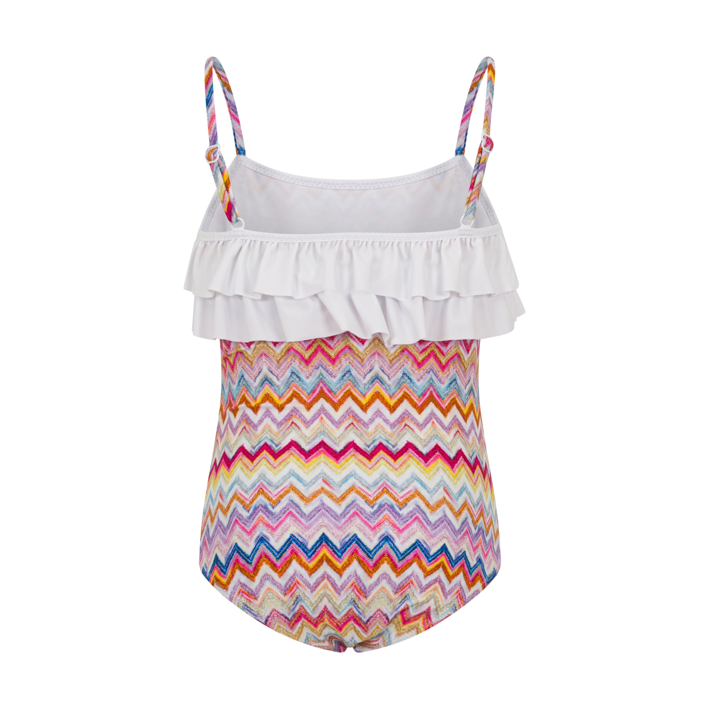 Missoni Kids Girls Multicoloured Frill Swimsuit