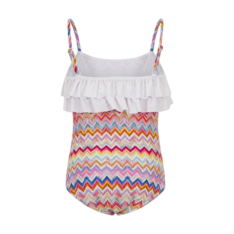 Missoni Kids Girls Multicoloured Frill Swimsuit