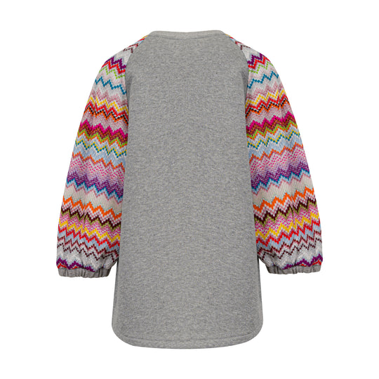 Girls Grey And Silver Fleece Dress