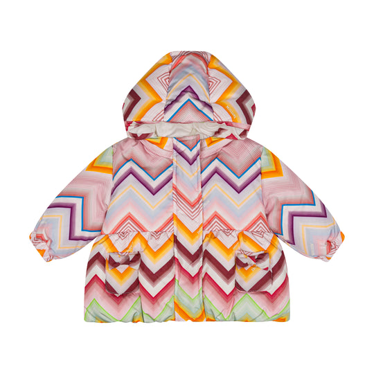 Girls Multicoloured Down Jacket