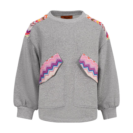 Girls Grey And Silver Sweatshirt