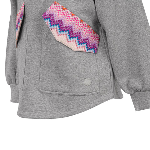 Girls Grey And Silver Sweatshirt