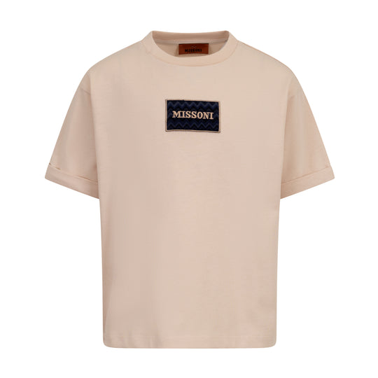 Boys Beige Logo T-Shirt