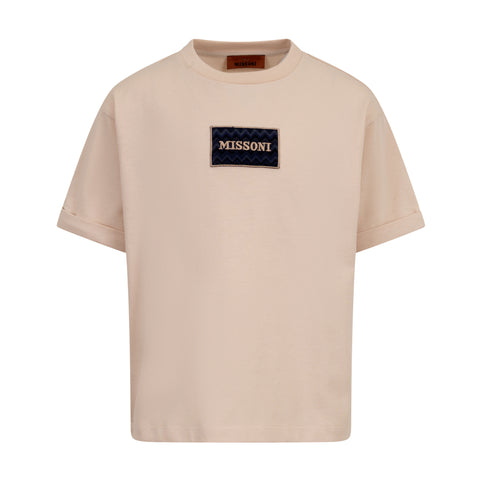 Missoni Kids Boys Beige Logo T-Shirt