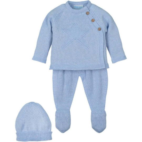 Boys Blue 3 Piece Set with Hat