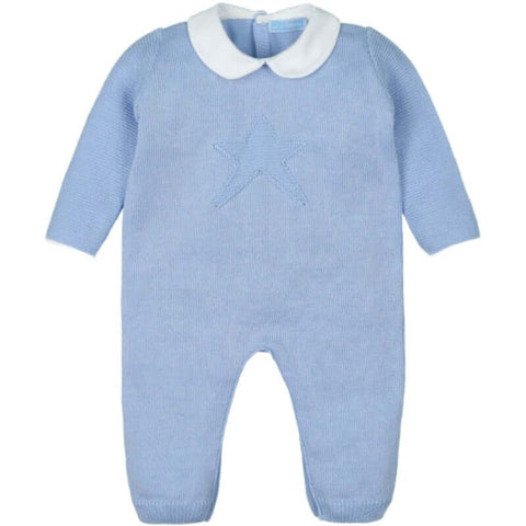 Mac Ilusion Boys Blue Knitted Babygrow