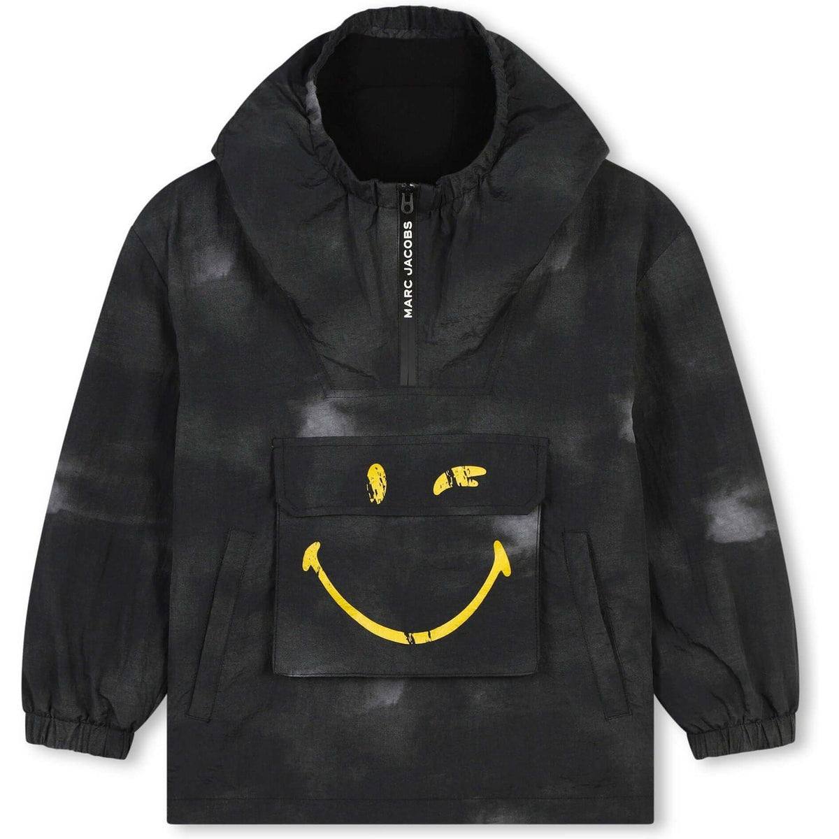 Marc Jacobs Boys Black Smile Hooded Windbreaker