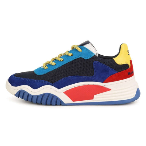 Marc Jacobs Boys Blue Colour Block Mesh Trainers