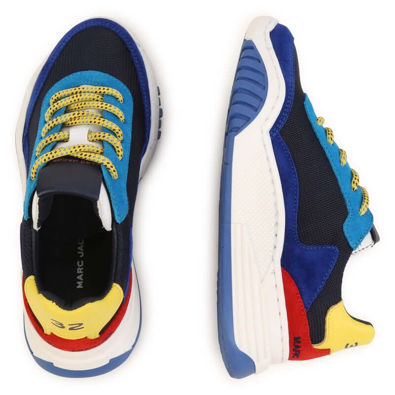 Marc Jacobs Boys Blue Colour Block Mesh Trainers