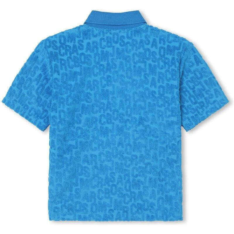 Marc Jacobs Boys Blue Towelling Polo Shirt