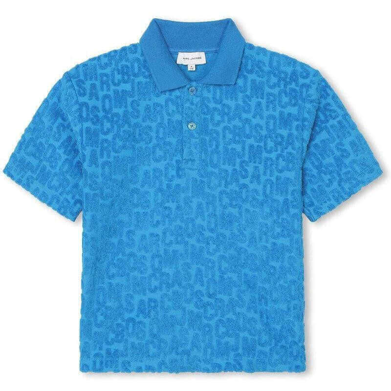 Marc Jacobs Boys Blue Towelling Polo Shirt