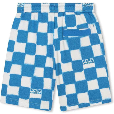 Marc Jacobs Boys Blue & White Checked Shorts