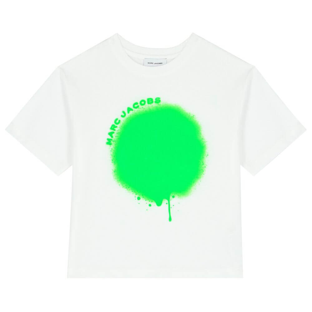 Marc Jacobs Boys Green Spray Paint T-Shirt